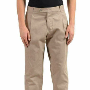 Men's Khakis Pleated Casual Pants